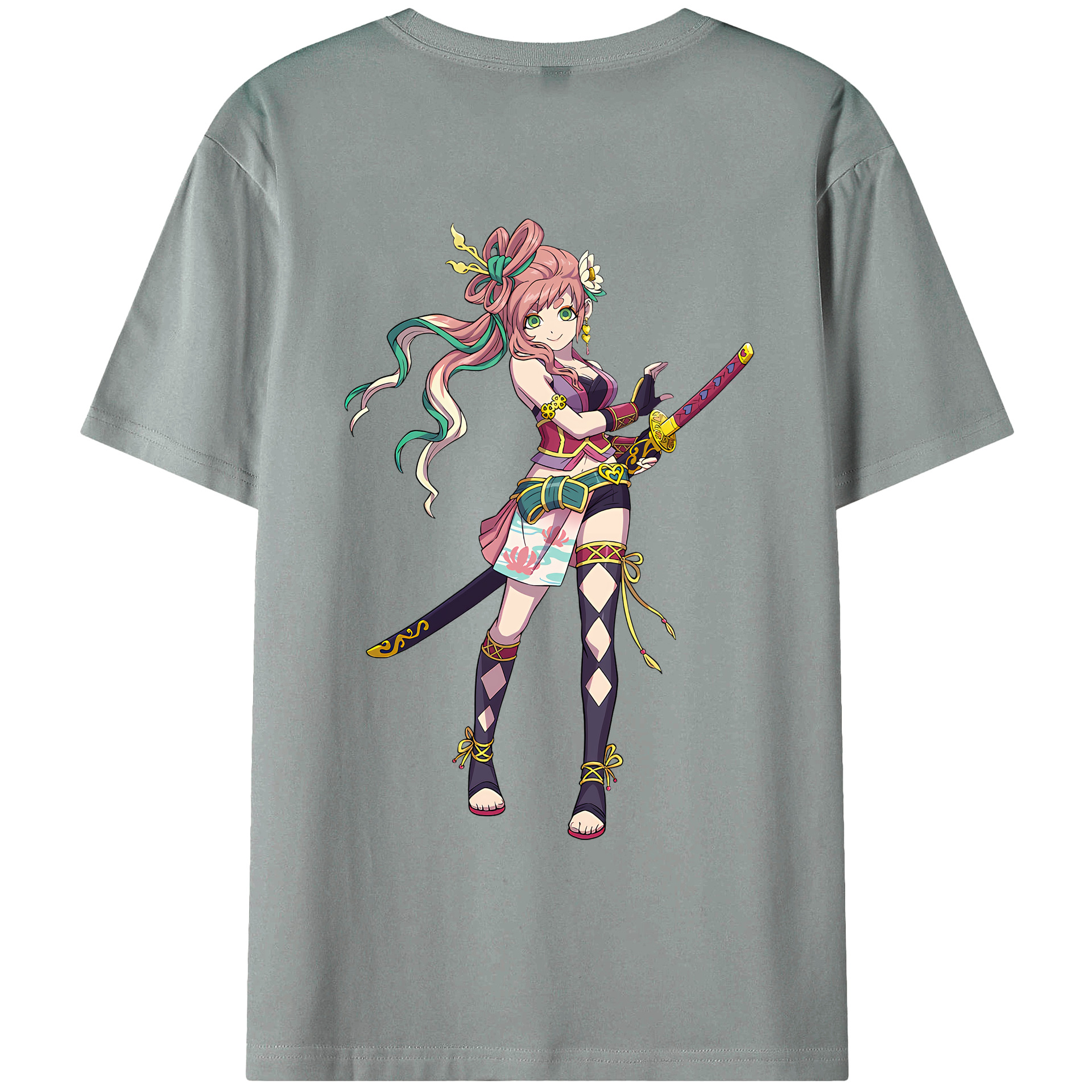 （画像用） 妖怪ウォッチ Yo-kai Watch 綿100％ メンズ半袖Tシャツ（バックプリント） 通気性